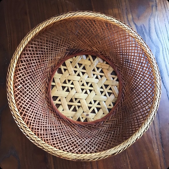 Geometric Wicker Accent Bowl - Picture 2 of 5